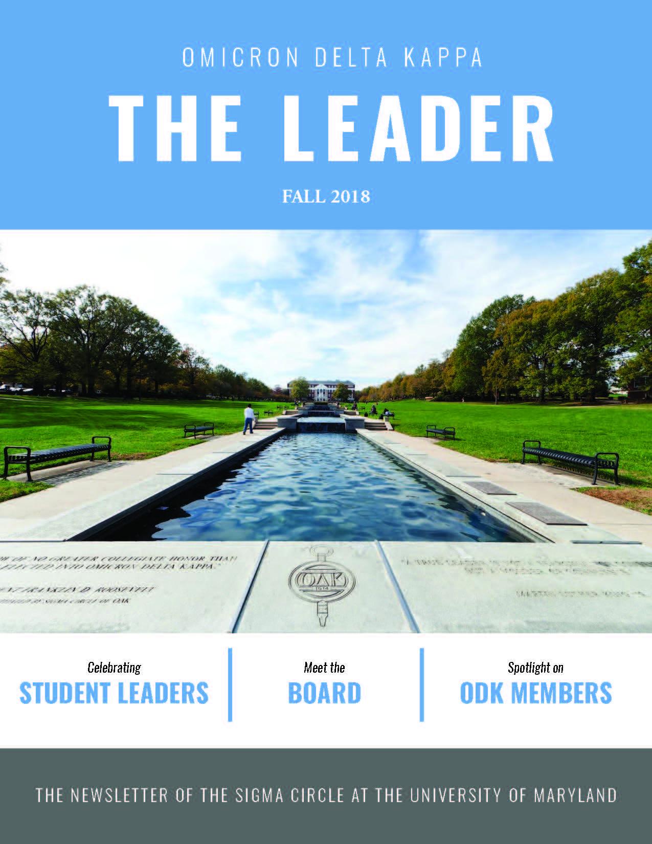 Front cover of Fall 2018 Newsletter