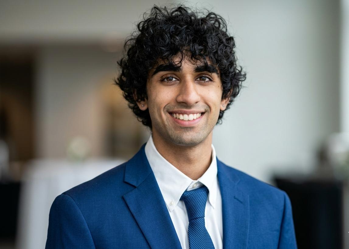 Raj in blue suit