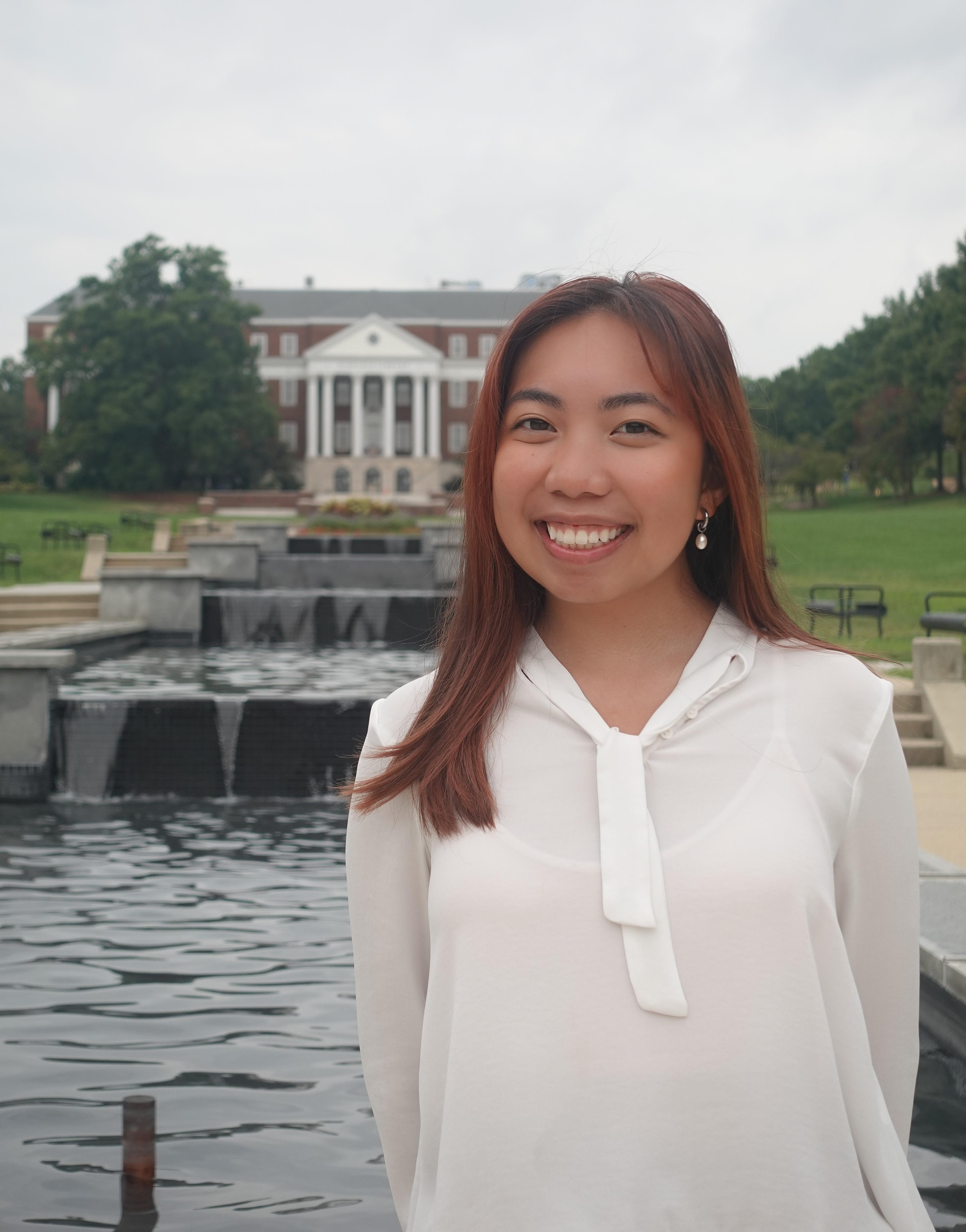 Photo of Lei Danielle Escobal at the ODK Fountain