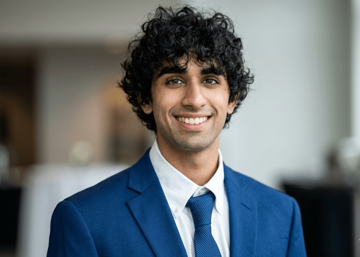 Raj in blue suit