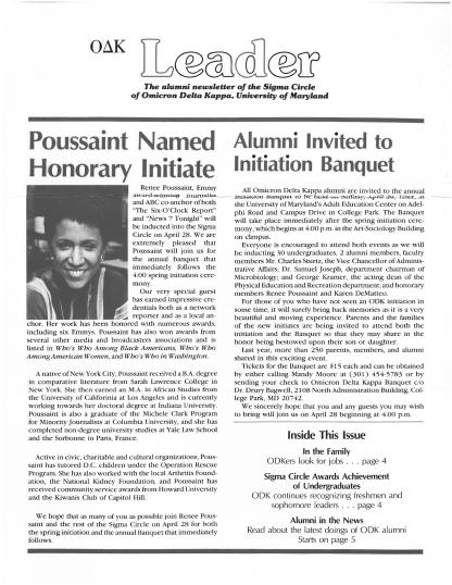 Front cover of Spring 1985 Newsletter